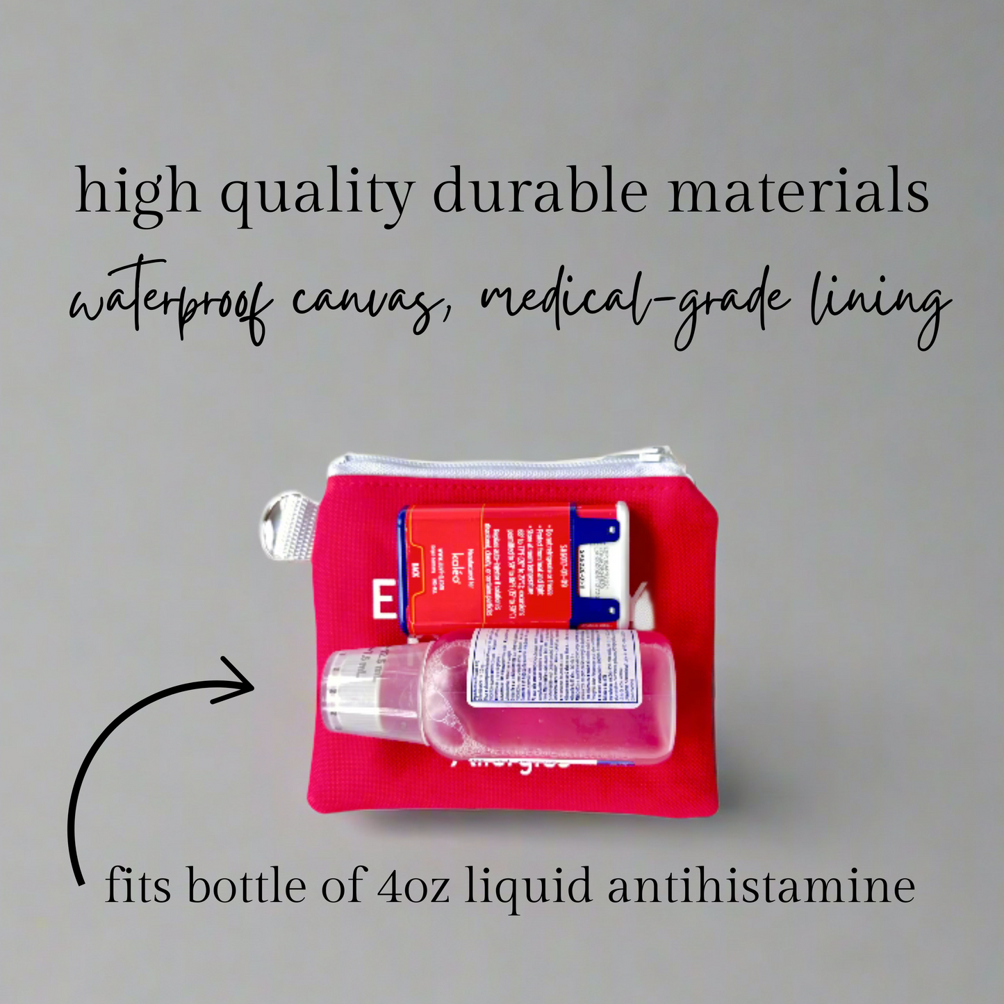 Customizable Insulated Allergy Bag – Compact Emergency Medication Pouch for Auvi-Q, Antihistamines